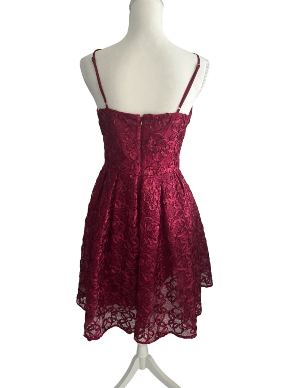 NICOLE MILLER Scarlet Rosette Detail Line Dress Size 8 - Picture 7 of 9